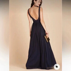 Birdy Grey Jan Navy Blue Bridesmaids dress Mesh Size Large